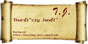 Thuróczy Jenő névjegykártya